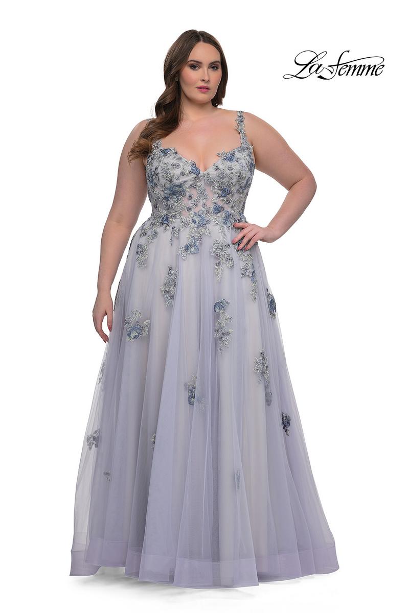 La Femme Curve Dress 32412 - Lavender