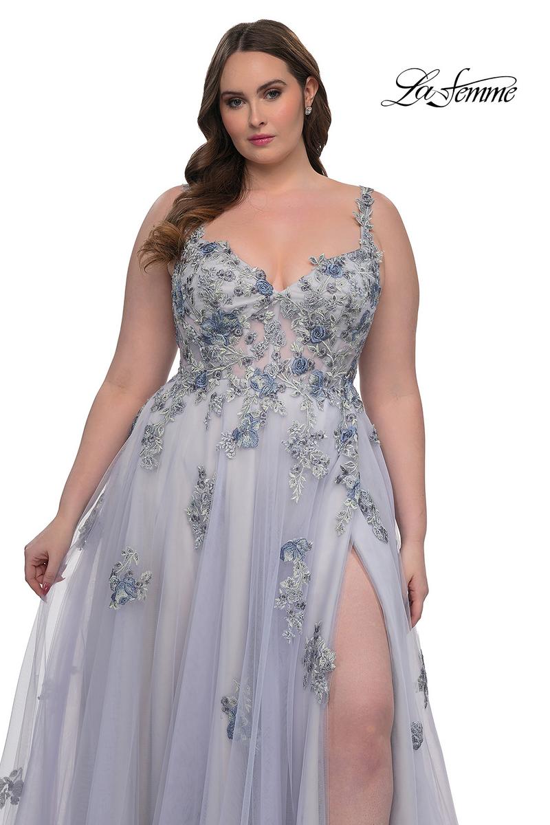La Femme Curve Dress 32412 - Lavender