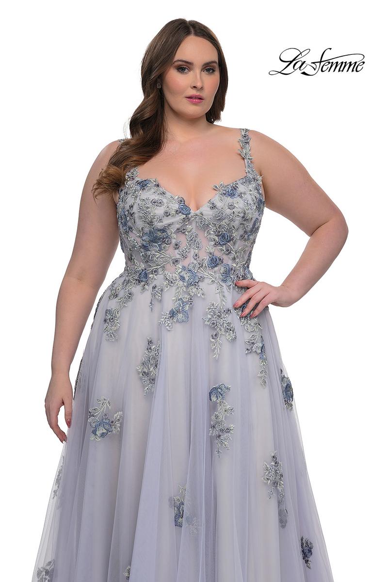 La Femme Curve Dress 32412 - Lavender