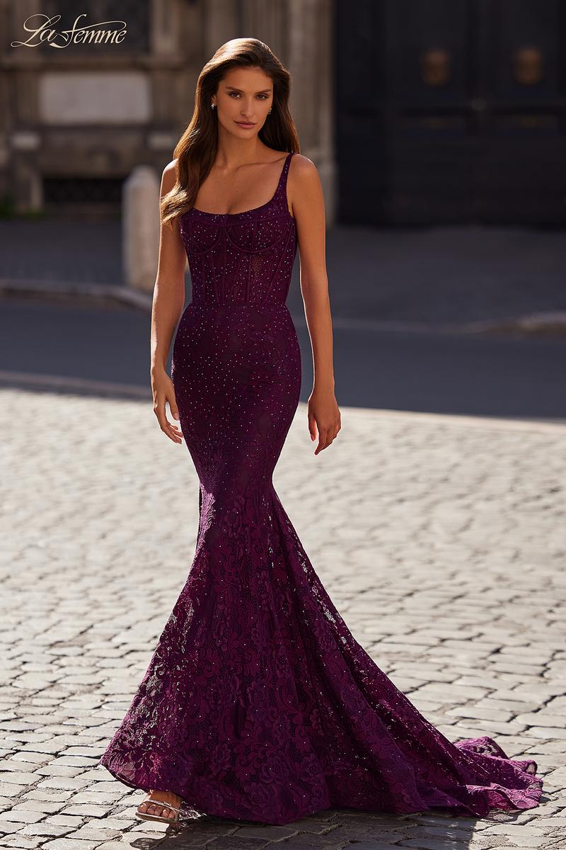 La Femme Dress 32420 - DARK BERRY