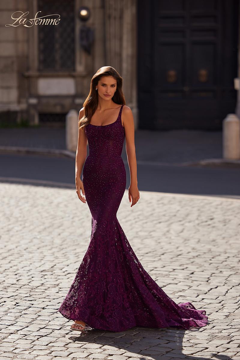La Femme Dress 32420 - DARK BERRY