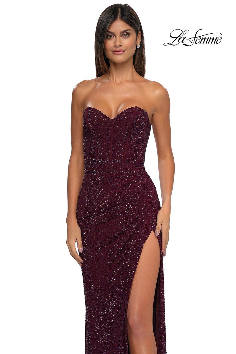 La Femme Dress 32422 - Dark Berry