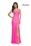 La Femme Dress 32423 - NEON PINK