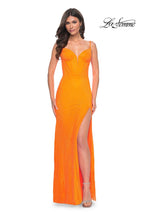 La Femme Dress 32427 - BRIGHT ORANGE