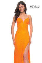 La Femme Dress 32427 - BRIGHT ORANGE