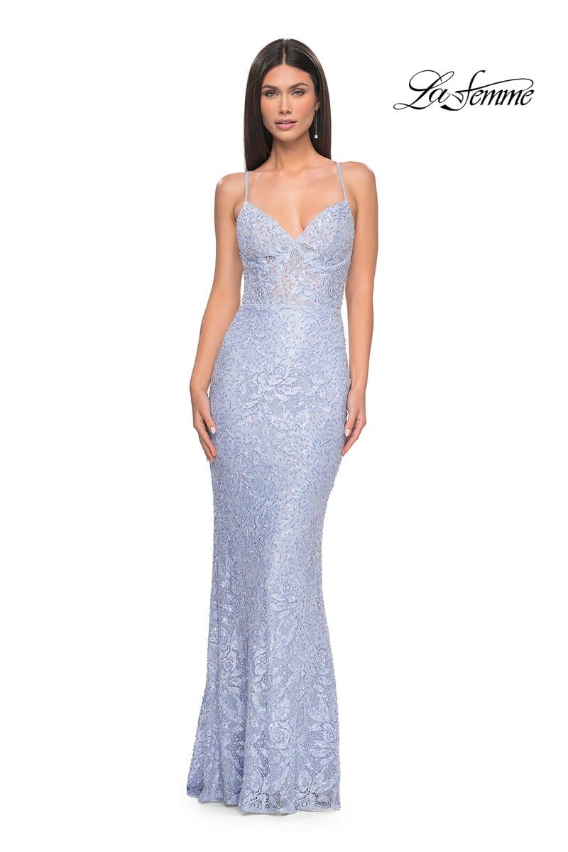La Femme Dress 32434 - LIGHT PERIWINKLE