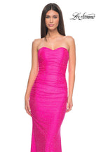 La Femme Dress 32436 - NEON PINK