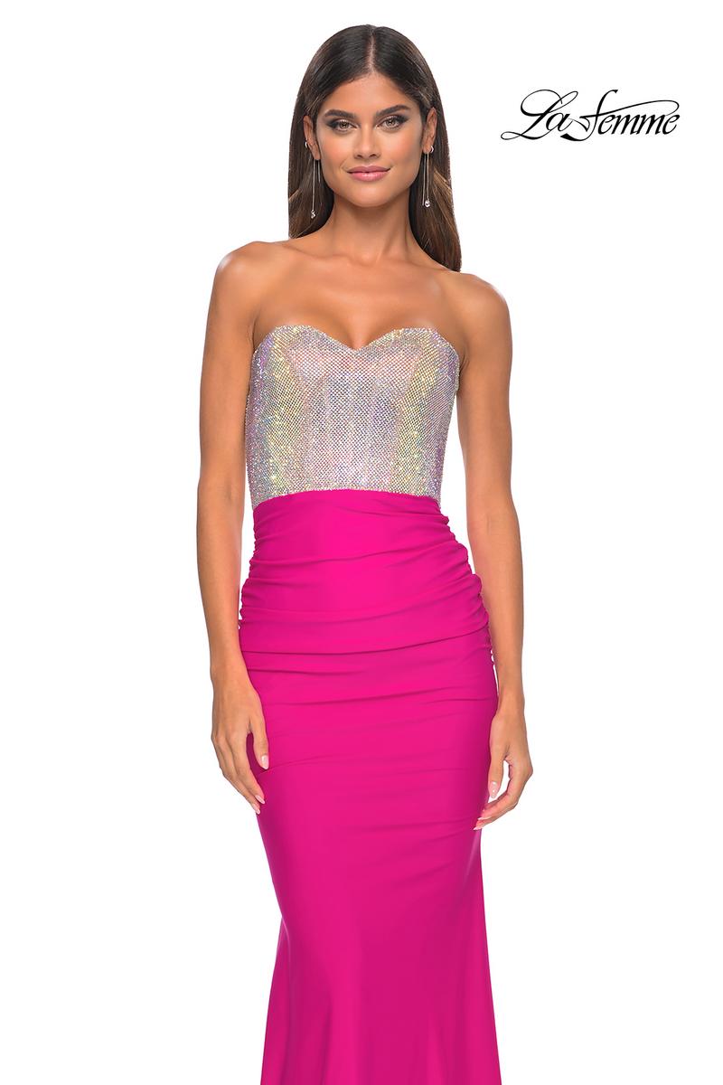 La Femme Dress 32440 - HOT FUCHSIA