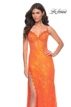 La Femme Dress 32441 - BRIGHT ORANGE