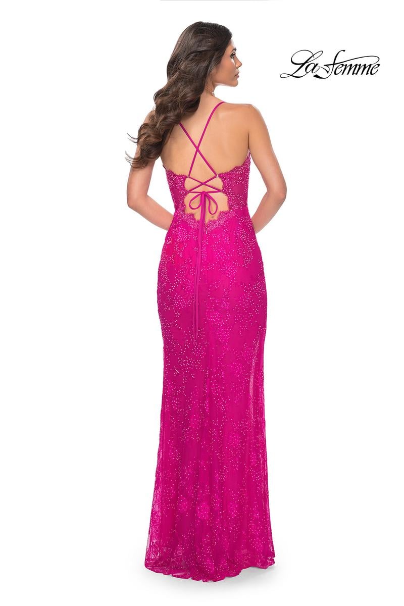 La Femme Dress 32441 - HOT FUCHSIA