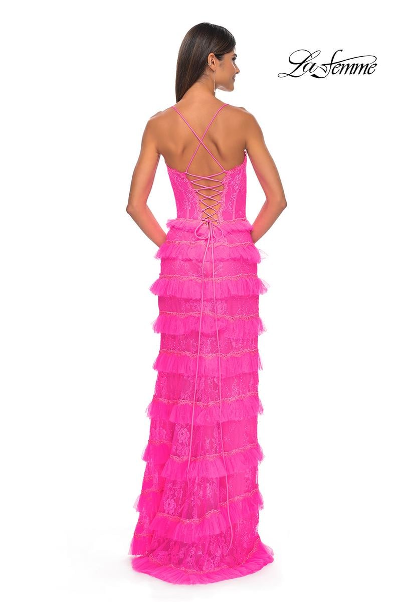 La Femme Dress 32442 - NEON PINK