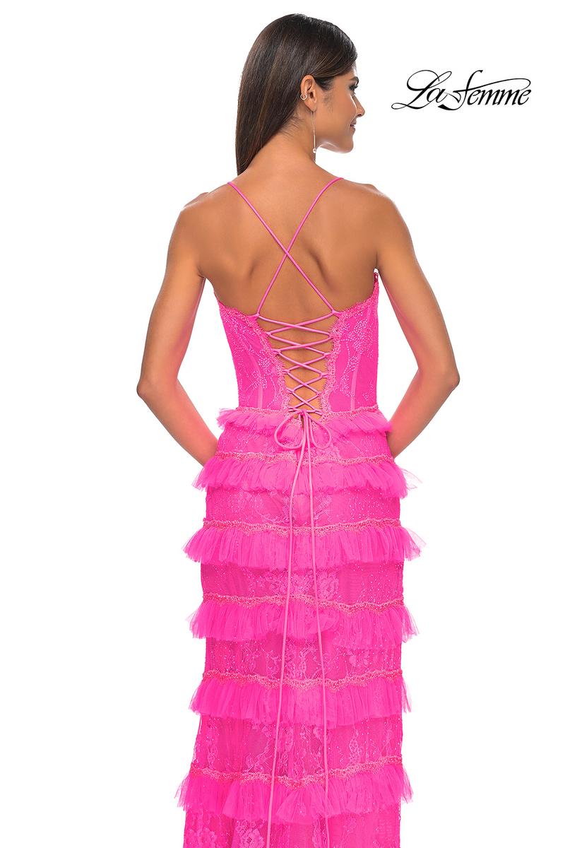 La Femme Dress 32442 - NEON PINK
