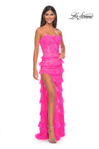 La Femme Dress 32442 - NEON PINK