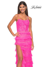 La Femme Dress 32442 - NEON PINK