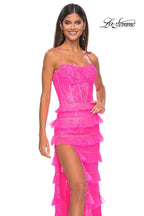 La Femme Dress 32442 - NEON PINK