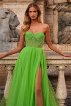 La Femme Dress 32445 - BRIGHT GREEN