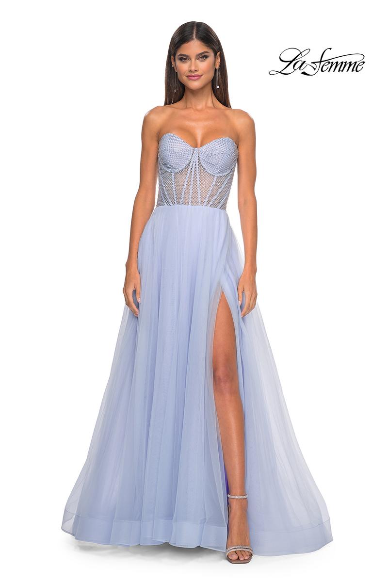 La Femme Dress 32445 - LIGHT PERIWINKLE