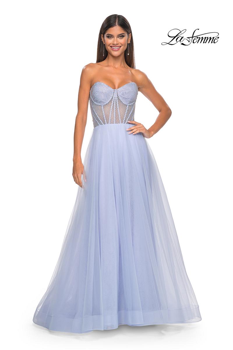 La Femme Dress 32445 - LIGHT PERIWINKLE
