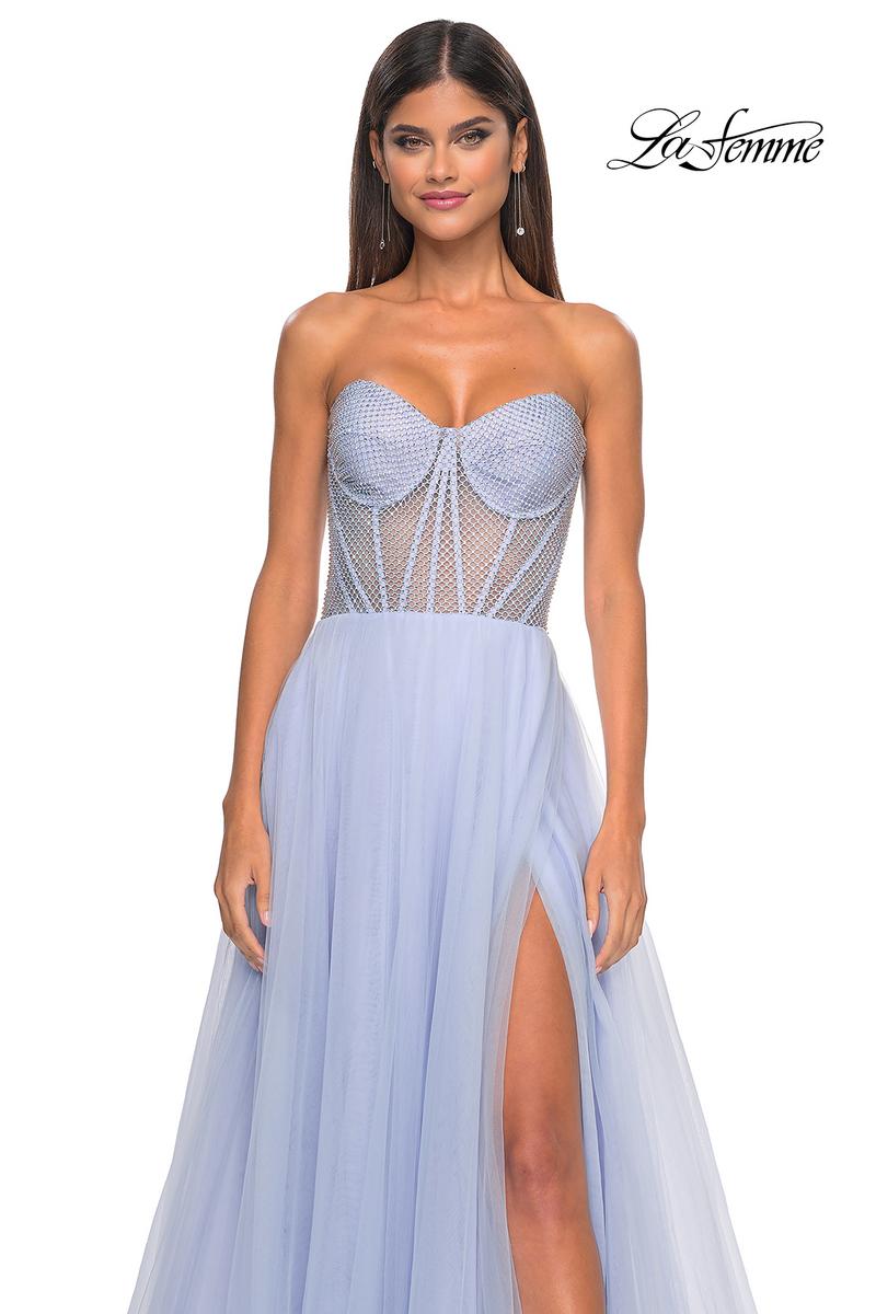 La Femme Dress 32445 - LIGHT PERIWINKLE