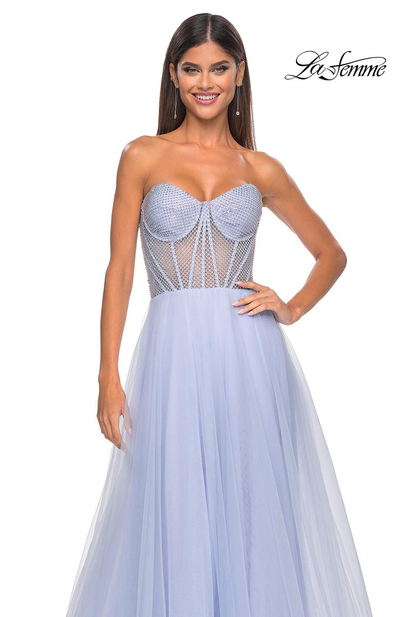 La Femme Dress 32445 - LIGHT PERIWINKLE
