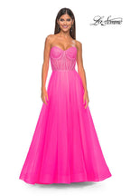La Femme Dress 32445 - NEON PINK