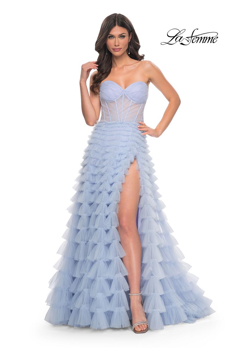 La Femme Dress 32447 - LIGHT PERIWINKLE