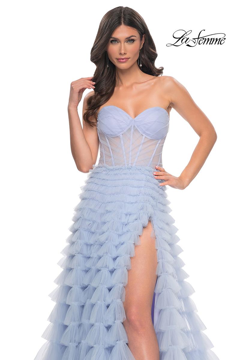 La Femme Dress 32447 - LIGHT PERIWINKLE