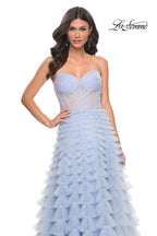 La Femme Dress 32447 - LIGHT PERIWINKLE