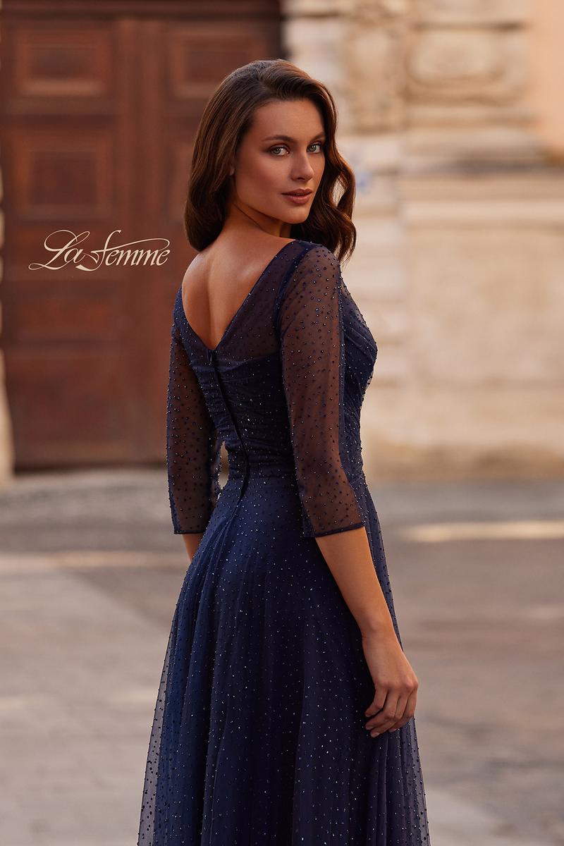 La Femme Evening Dress 32460 - Navy