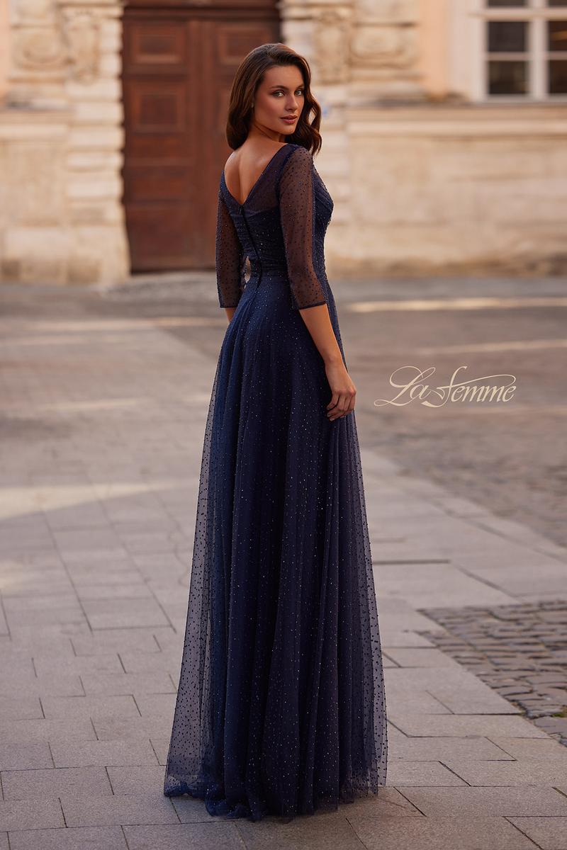 La Femme Evening Dress 32460 - Navy