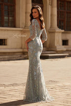 La Femme Evening Dress 32463 - Light Blue
