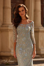 La Femme Evening Dress 32463 - Light Blue