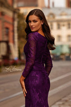 La Femme Evening Dress 32491 - Eggplant