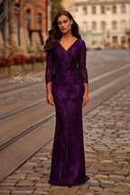 La Femme Evening Dress 32491 - Eggplant