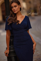 La Femme Evening Dress 32495 - Navy