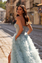 La Femme Dress 32528 - Dusty Blue