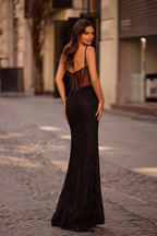 La Femme Dress 32529 - Black