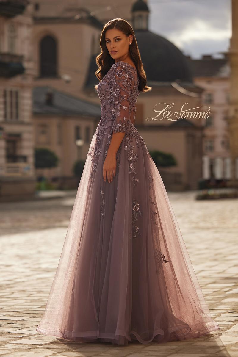 La Femme Evening Dress 32538 - Orchid