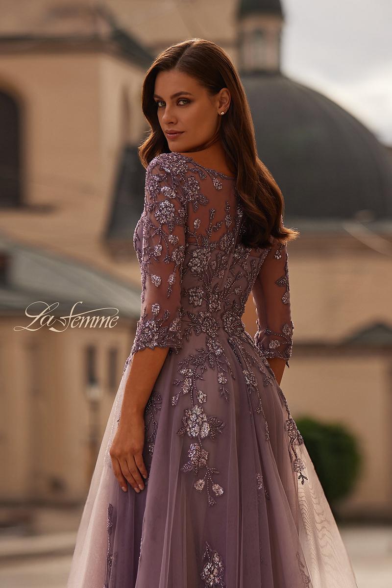 La Femme Evening Dress 32538 - Orchid