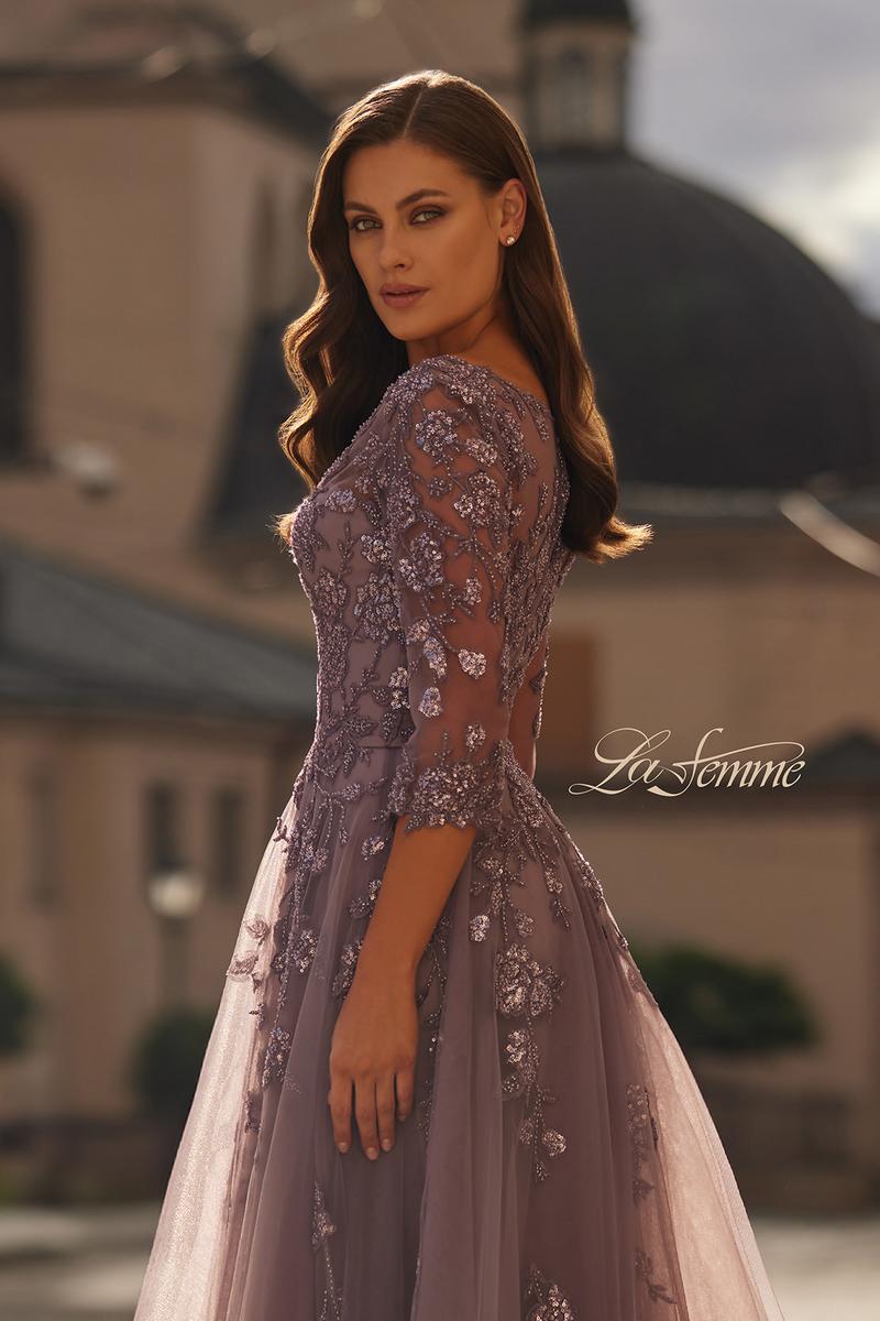 La Femme Evening Dress 32538 - Orchid