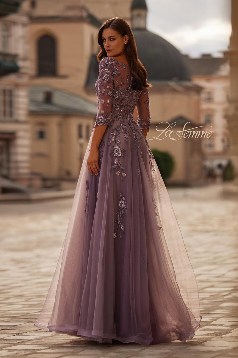 La Femme Evening Dress 32538 - Orchid