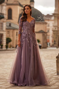 La Femme Evening Dress 32538 - Orchid