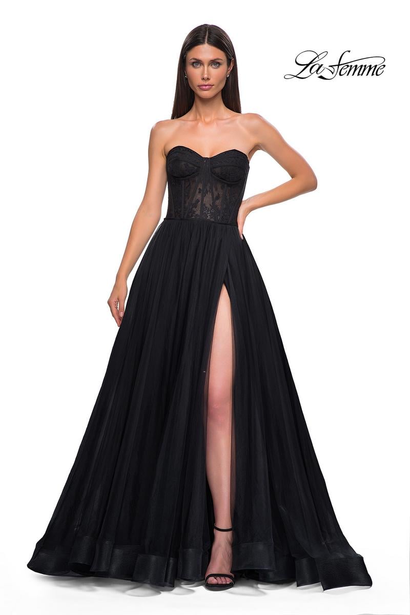 La Femme Dress 32579 - Black