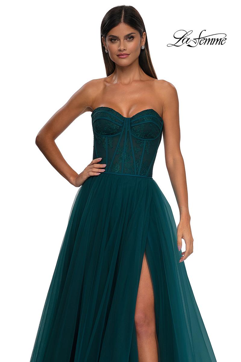 La Femme Dress 32579 - Dark Teal