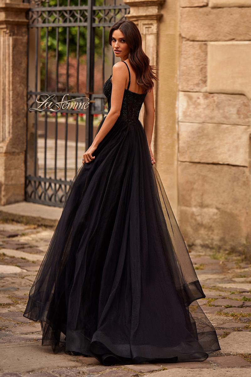 La Femme Dress 32594 - Black