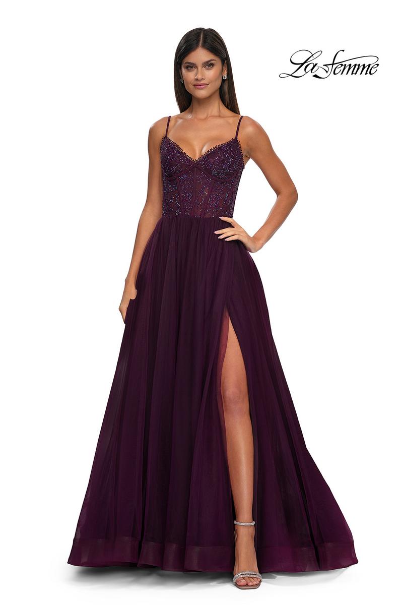 La Femme Dress 32594 - Dark Berry