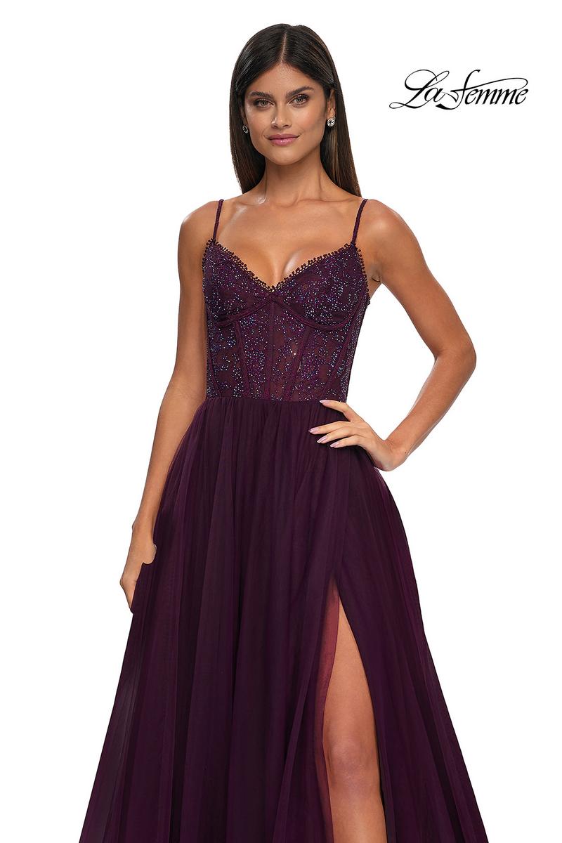La Femme Dress 32594 - Dark Berry