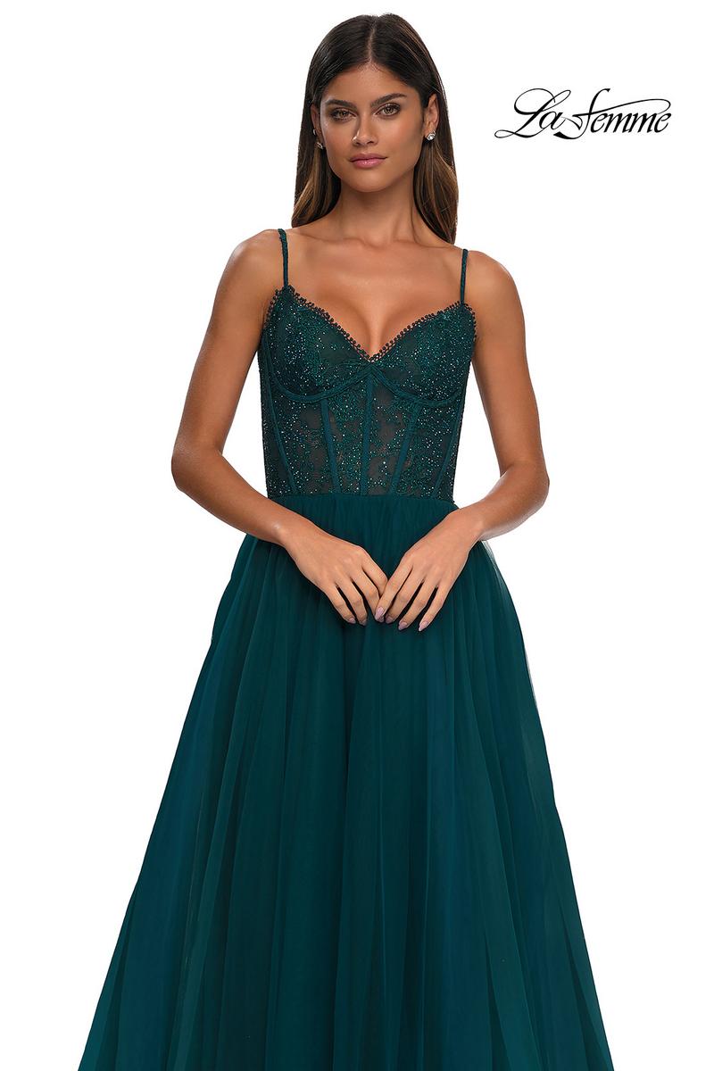 La Femme Dress 32594 - Dark Teal