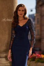 La Femme Evening Dress 32609 - Navy