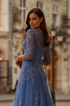 La Femme Evening Dress 32612 - Blue